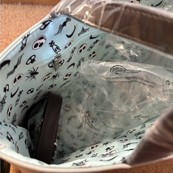 Disney Loungefly NBC Nightmare Before Christmas Jack Sally Zero Tote Bag Purse - Picture 8 of 14